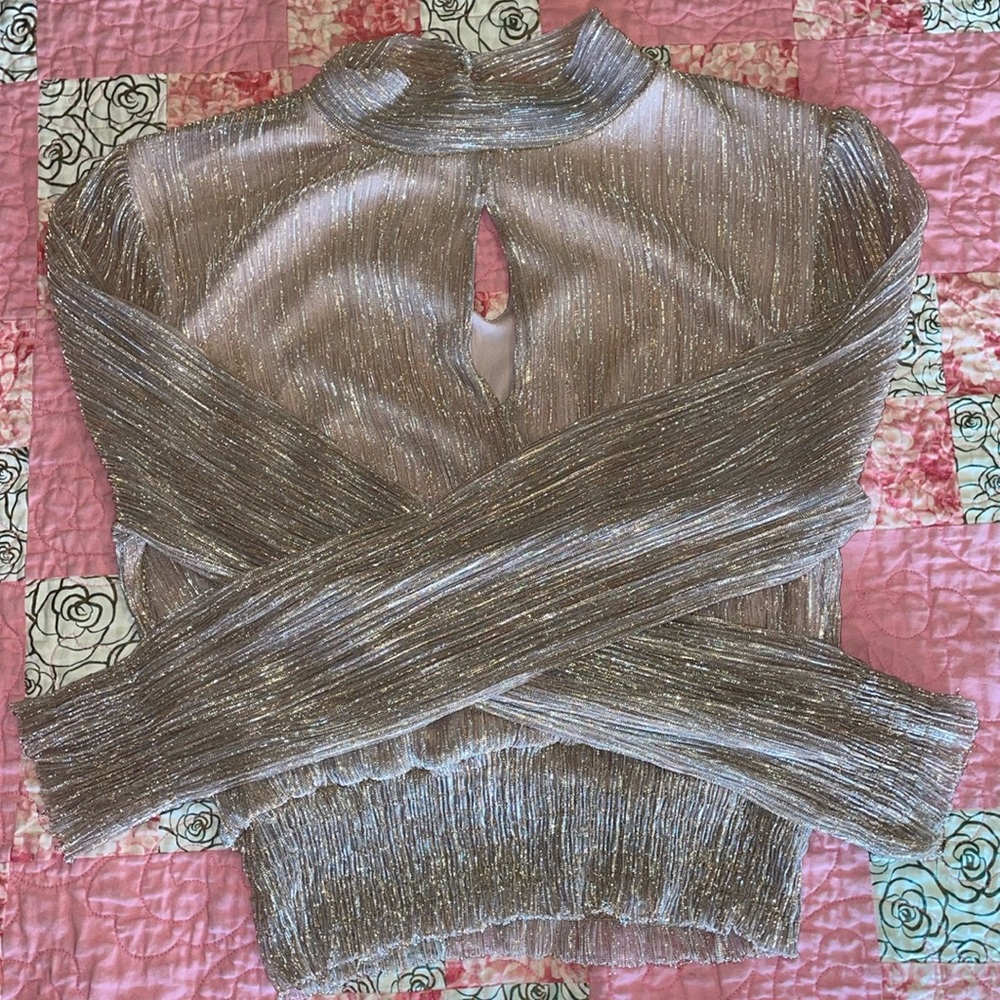 Shimmery party crop top